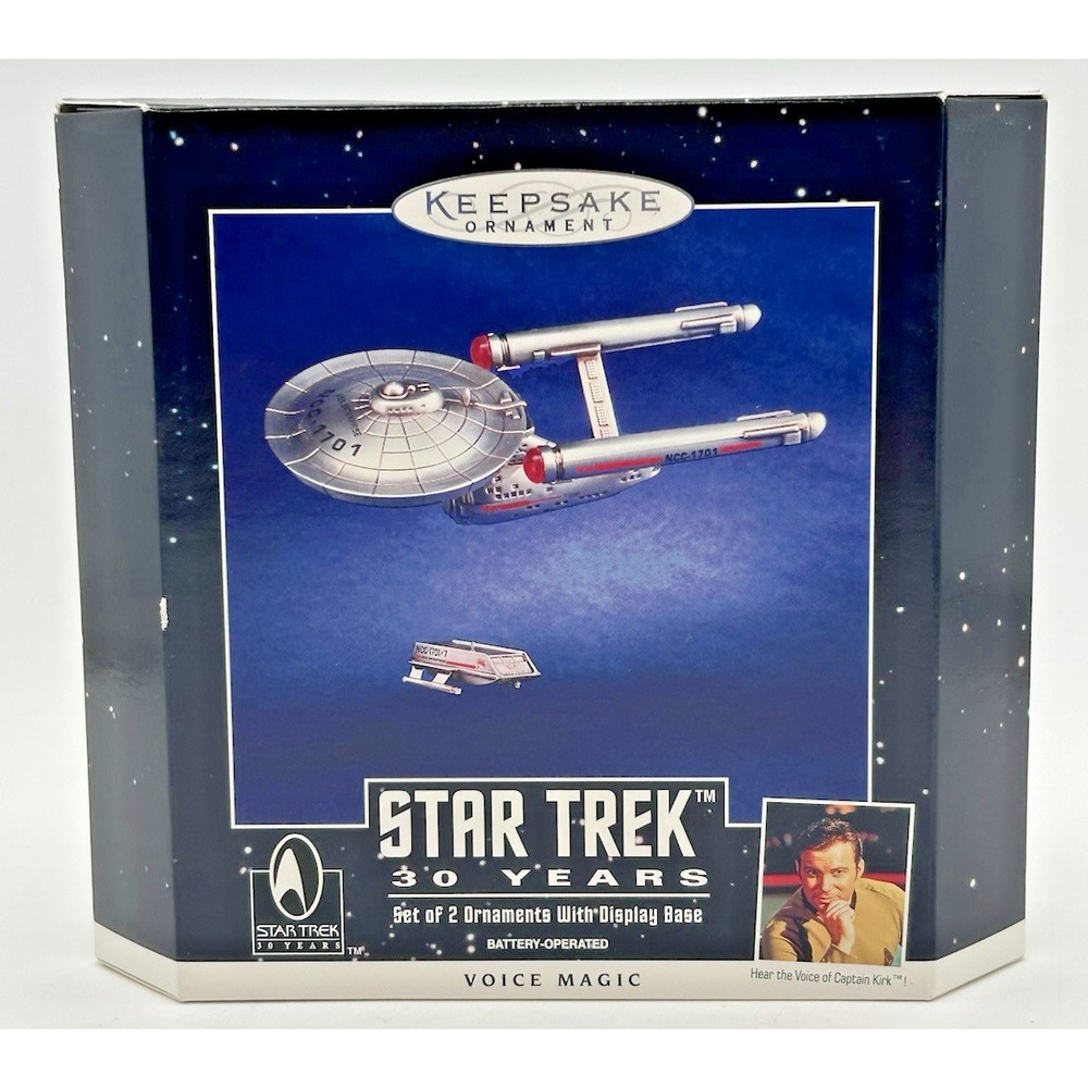 Star Trek 30 Years Christmas Ornament Set Vintage Hallmark Keepsake 1996 NIB